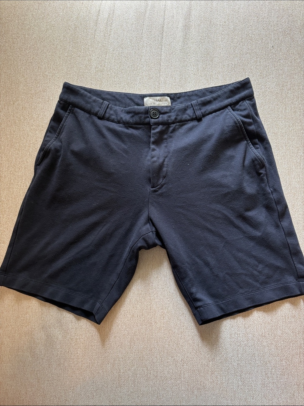 Ikks Men's Navy Flat-Front Casual Shorts
